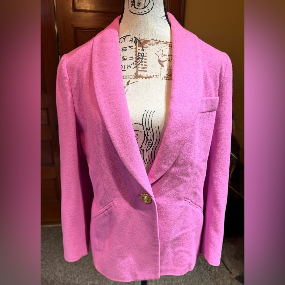 Dana Buchman Pink Women's Wool Blazer Size 8P